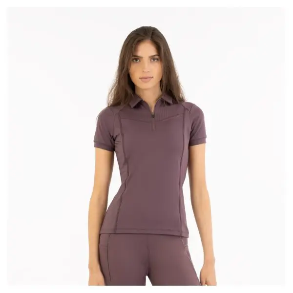 BR Zip-up Shortsleeve polo Inne