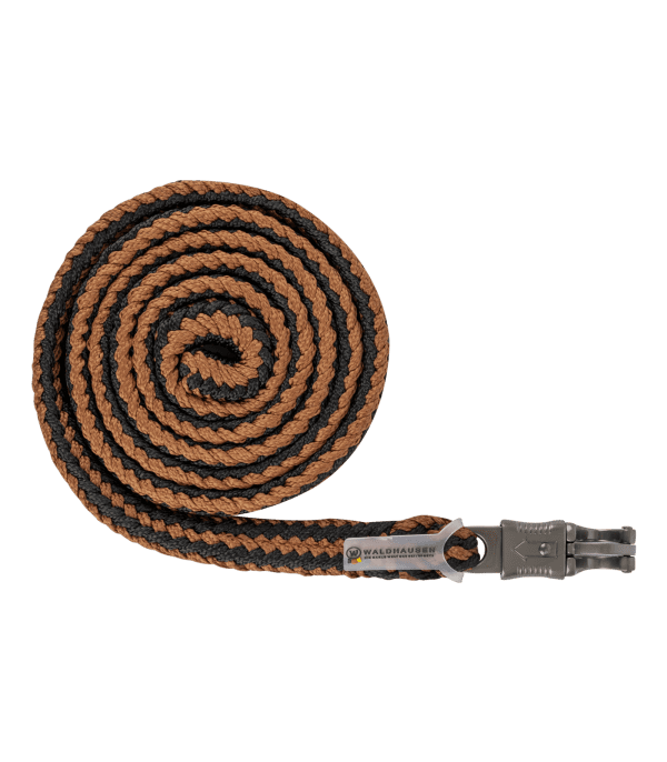 WH Halstertouw Cinnamon/black Snap Hook