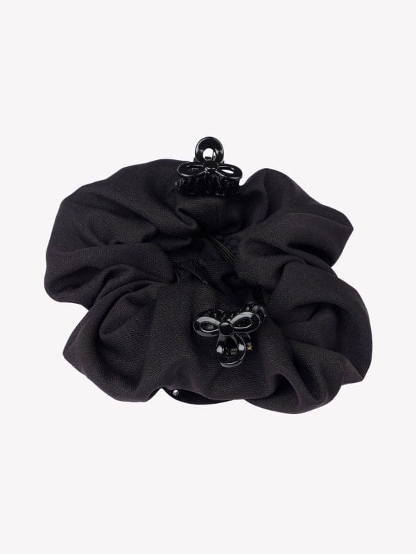 LMX Scrunchie with Crystal Hair Net Black - Afbeelding 3